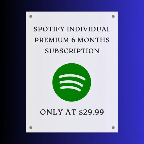 Spotify Individual Premium 6 Months Subscription
